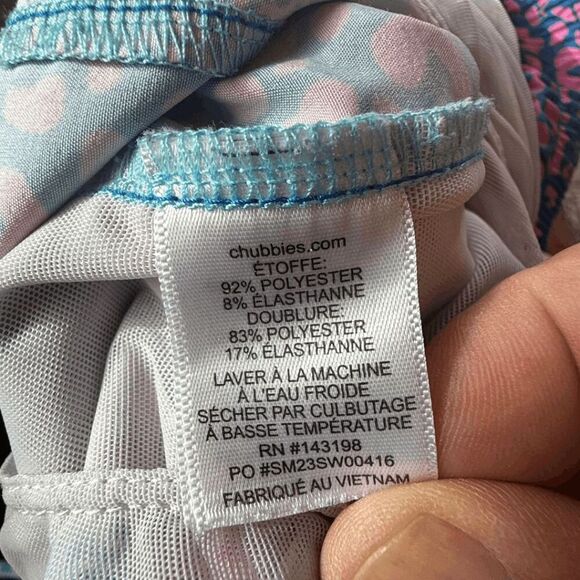 Chubbies Men's Leopard Print Drawstring Swim Trunks Shorts Multicolor Size XL - Picture 4 of 8